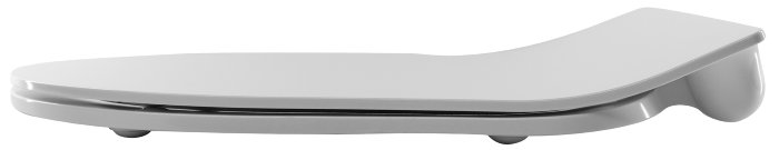 Toalettsete Nautic D-Shape slim soft close hvit